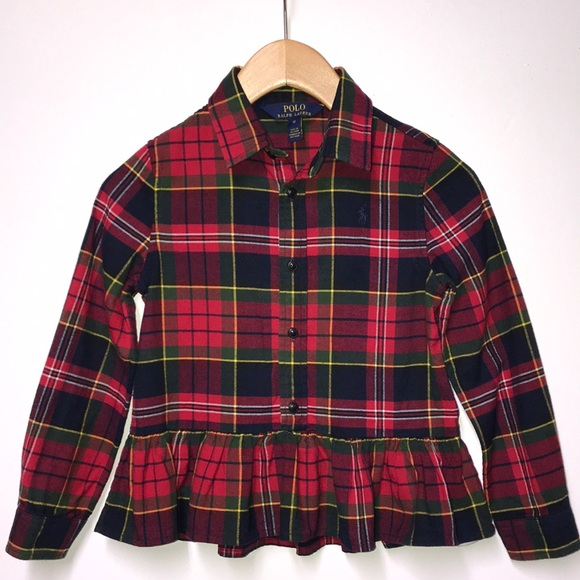 Polo Ralph Lauren Other - Polo Ralph Lauren Long Sleeve Ruffle Blouse